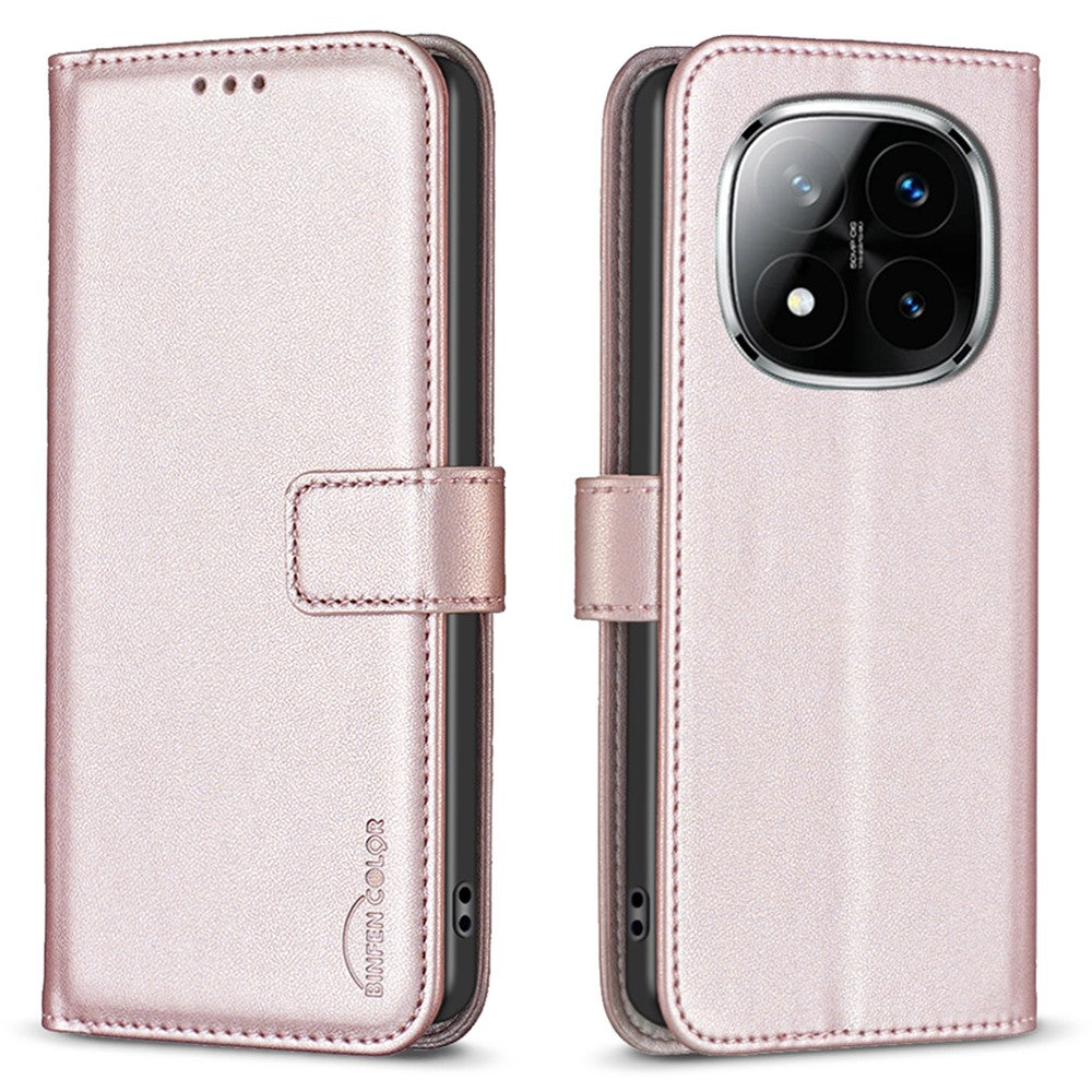BINFEN COLOR BF17 For Xiaomi Redmi Note 14 Pro 4G Case Wallet Folio Flip Leather Cover