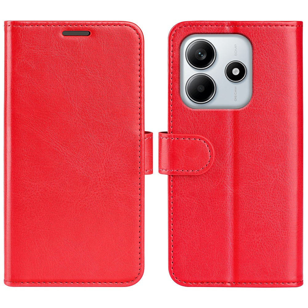 For Xiaomi Redmi Note 14 4G (163.25mm) Wallet Case Crazy Horse Texture Stand Leather Phone Cover