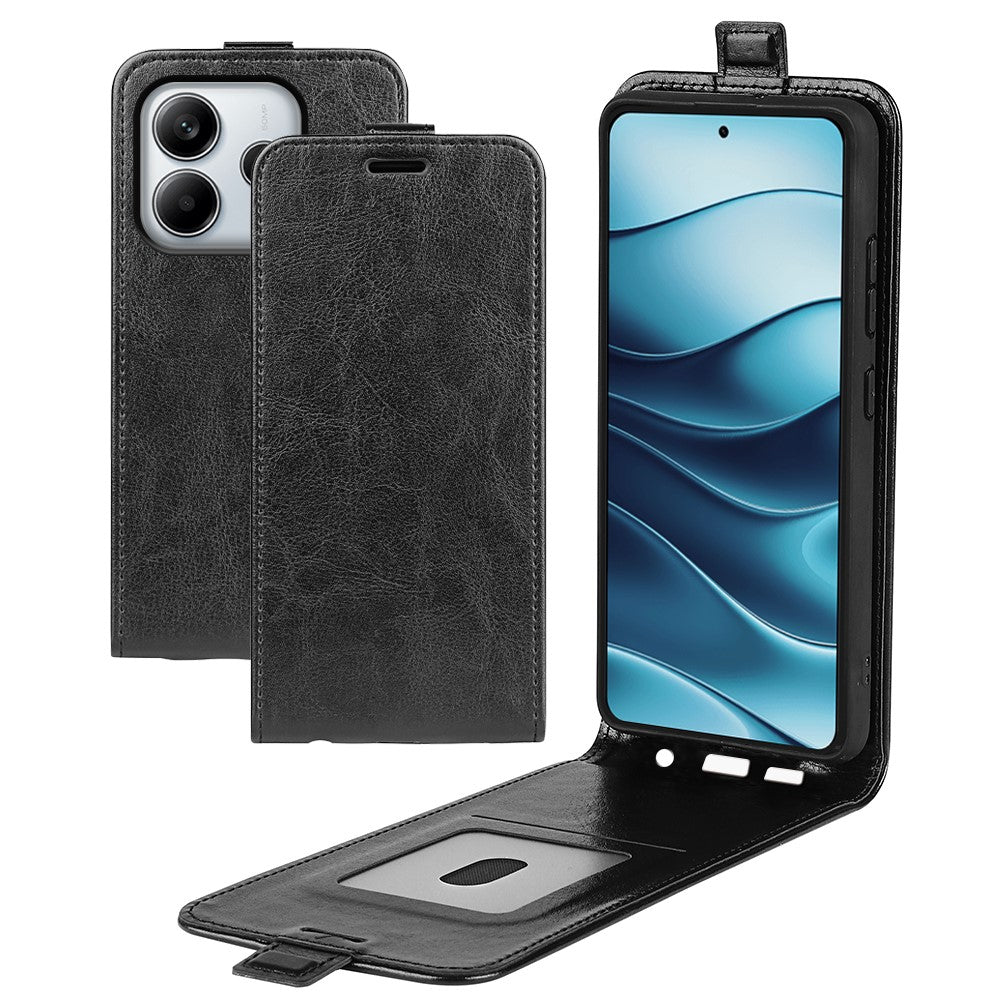 For Xiaomi Redmi Note 14 4G (163.25mm) Case with Card Slots Vertical Flip Leather Phone Cover