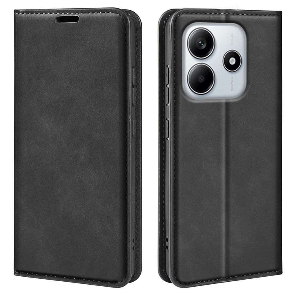 For Xiaomi Redmi Note 14 4G (163.25mm) Case Skin Touch Leather Wallet Phone Cover