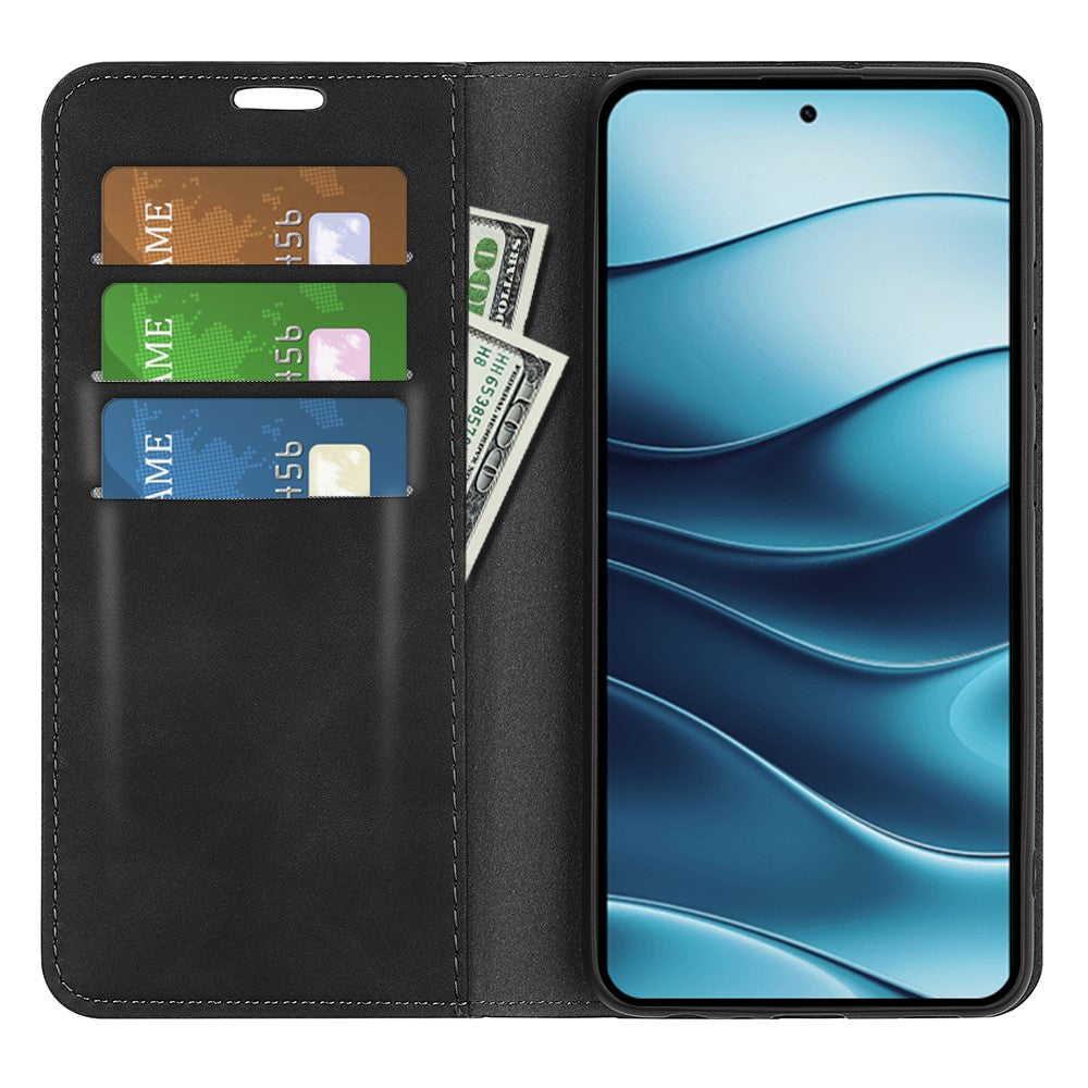 For Xiaomi Redmi Note 14 4G (163.25mm) Case Skin Touch Leather Wallet Phone Cover