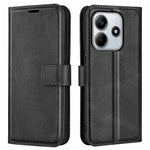 For Xiaomi Redmi Note 14 4G (163.25mm) Stand Case Anti-Scratch Calf Texture Leather Phone Cover