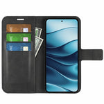 For Xiaomi Redmi Note 14 4G (163.25mm) Stand Case Anti-Scratch Calf Texture Leather Phone Cover