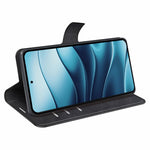 For Xiaomi Redmi Note 14 4G (163.25mm) Stand Case Anti-Scratch Calf Texture Leather Phone Cover