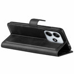 For Xiaomi Redmi Note 14 4G (163.25mm) Stand Case Anti-Scratch Calf Texture Leather Phone Cover