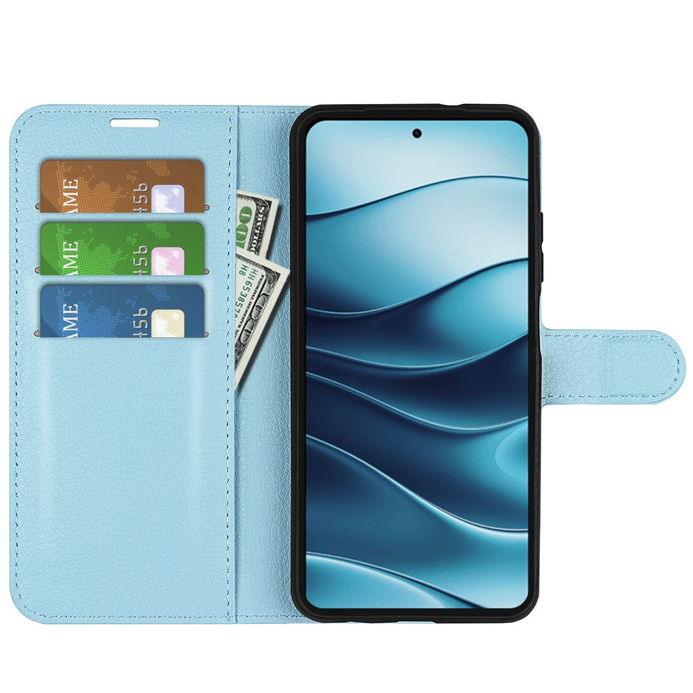For Xiaomi Redmi Note 14 4G (163.25mm) Case Litchi Texture Shockproof Leather Wallet Phone Cover