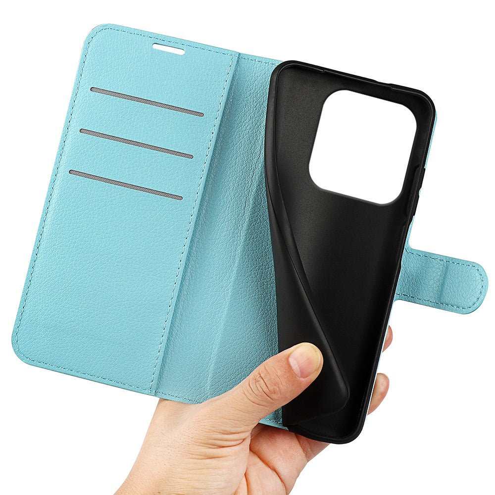 For Xiaomi Redmi Note 14 4G (163.25mm) Case Litchi Texture Shockproof Leather Wallet Phone Cover