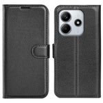 Xiaomi Redmi Note 14 4G (163.25mm) Fodral Litchi Texture Stötsäkert Läder Plånboksfodral