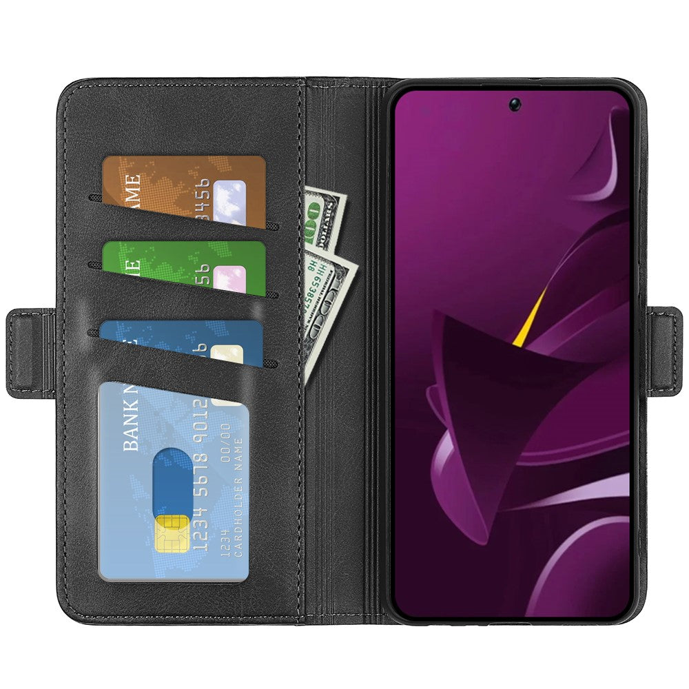 For Xiaomi Poco M7 Pro 5G Stand Case Calf Texture Leather Wallet Phone Cover