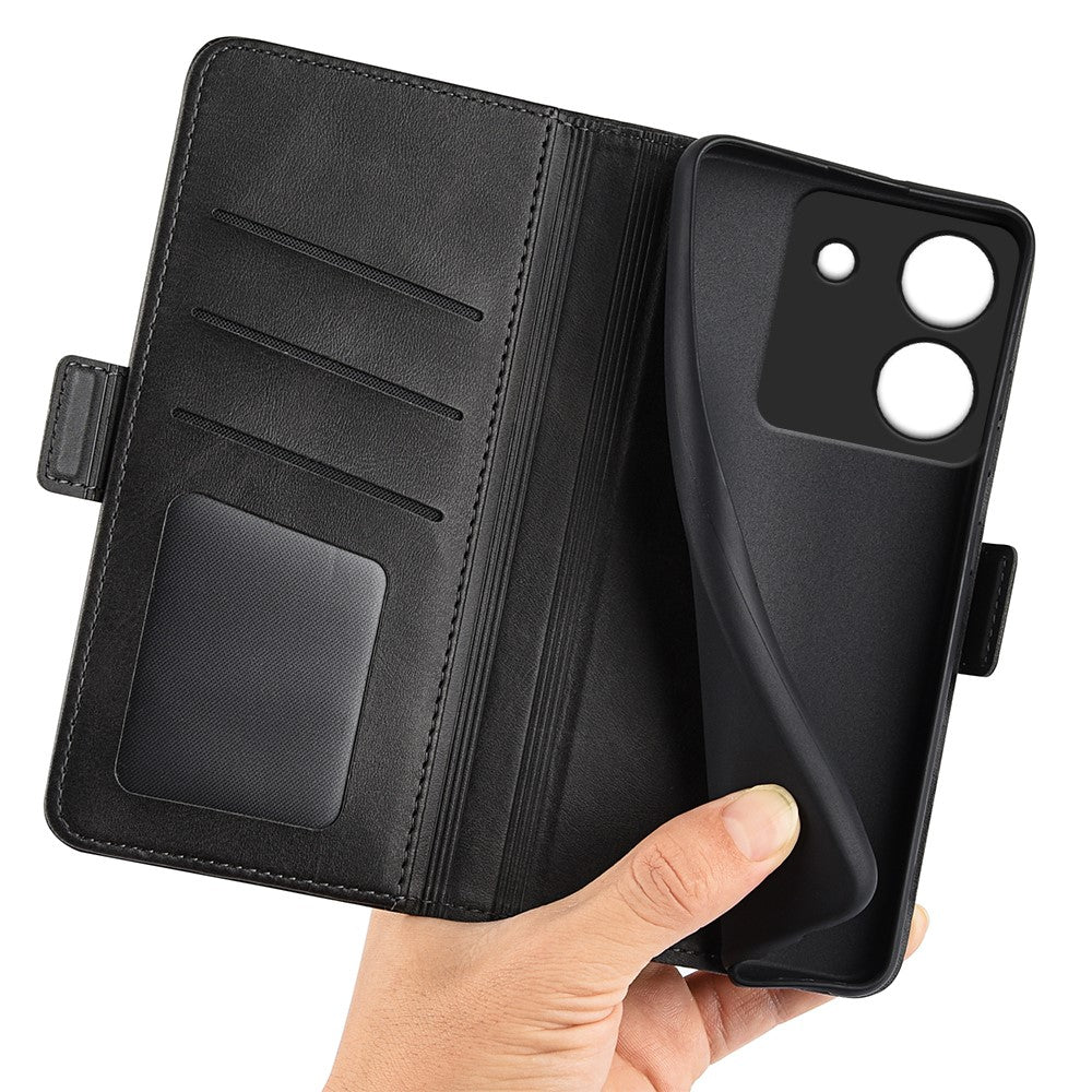 For Xiaomi Poco M7 Pro 5G Stand Case Calf Texture Leather Wallet Phone Cover