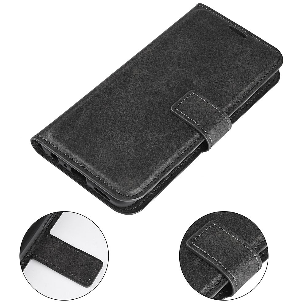 For Xiaomi Poco M7 Pro 5G Stand Case Anti-Scratch Calf Texture Leather Phone Cover