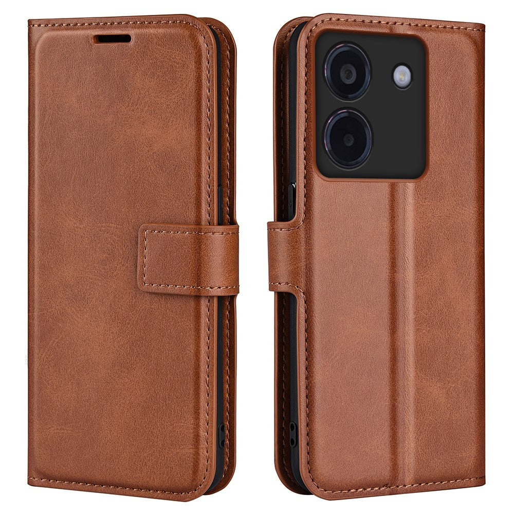 For Xiaomi Poco M7 Pro 5G Stand Case Anti-Scratch Calf Texture Leather Phone Cover