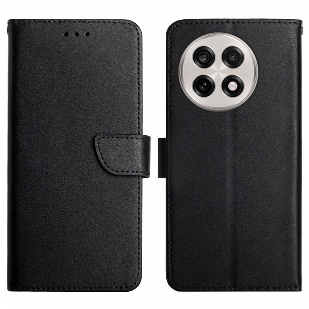 For OnePlus 13R 5G Case Genuine Cow Leather Phone Cover Nappa Texture