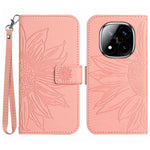 For Xiaomi Redmi Note 14 Pro 4G Case Sunflower Imprint Leather Wallet Phone Cover with Wrist Strap