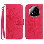 For Xiaomi Redmi Note 14 Pro 4G Case Sunflower Imprint Leather Wallet Phone Cover with Wrist Strap