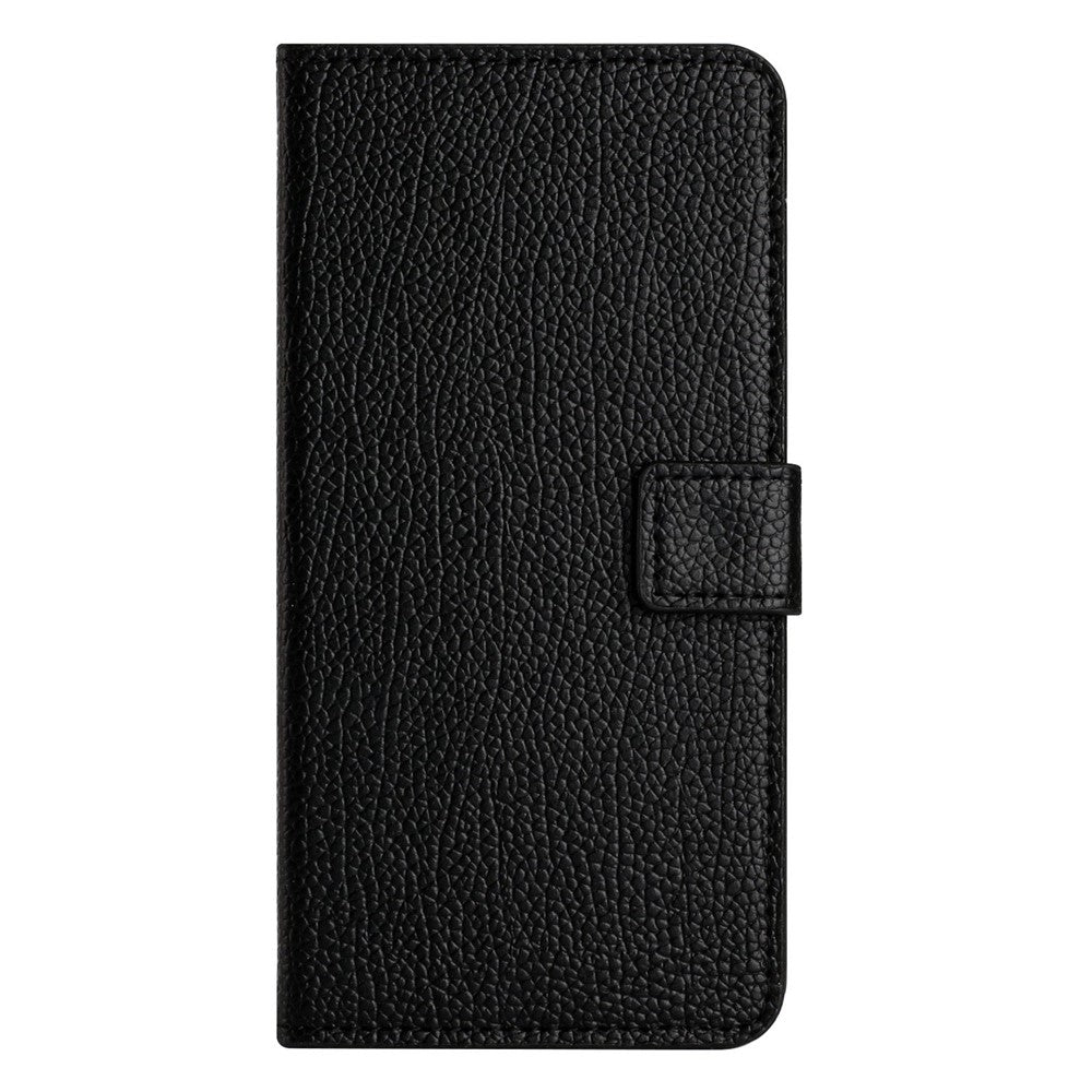 Stødsikkert telefoncover til Samsung Galaxy A23e / A23S, ridsefast Litchi-tekstur PU-læder smartphone-pungcover med stander