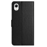 Stødsikkert telefoncover til Samsung Galaxy A23e / A23S, ridsefast Litchi-tekstur PU-læder smartphone-pungcover med stander