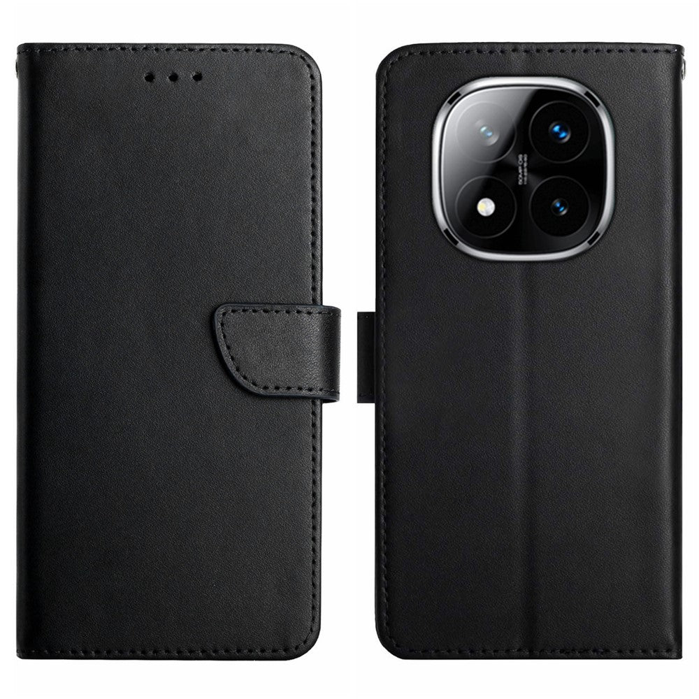 For Xiaomi Redmi Note 14 Pro 4G Case Genuine Cow Leather Phone Cover Nappa Texture