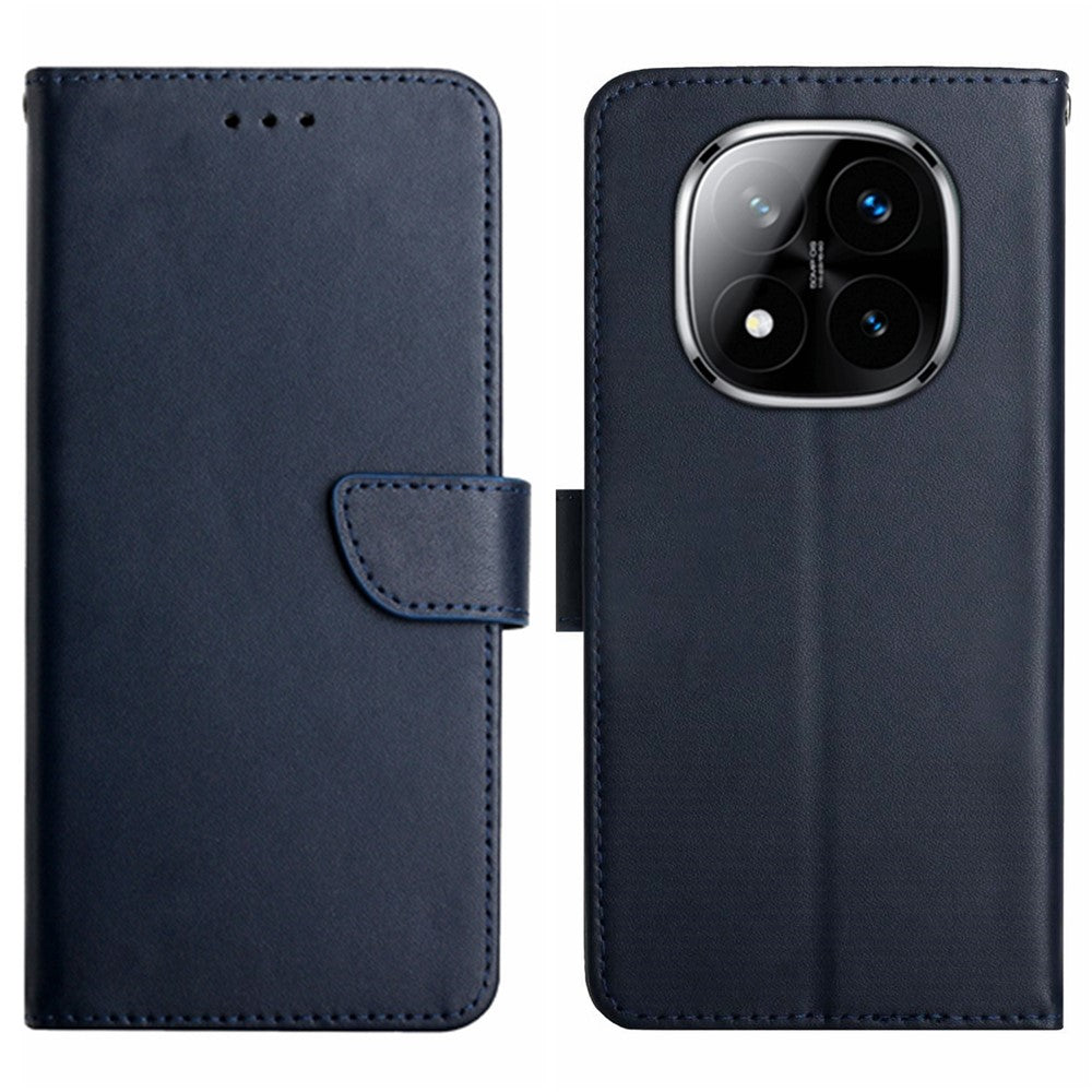For Xiaomi Redmi Note 14 Pro 4G Case Genuine Cow Leather Phone Cover Nappa Texture