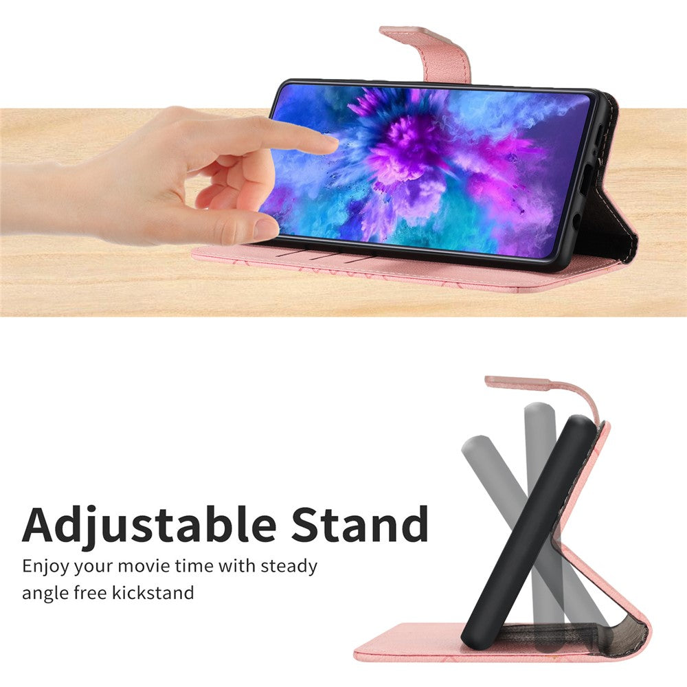 For Xiaomi Redmi Note 14 Pro 4G Wallet Phone Case Imprint PU Leather Flip Folio Cover