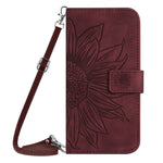 For Honor X9c Smart 5G Etui Solsikkeprint PU Læder Telefoncover med Lang Rem