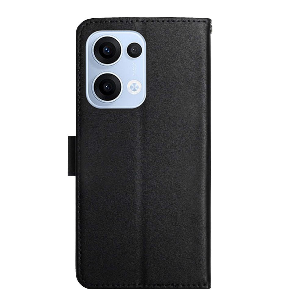 For Oppo Reno13 5G (Global) Case Genuine Cow Leather Phone Cover Nappa Texture