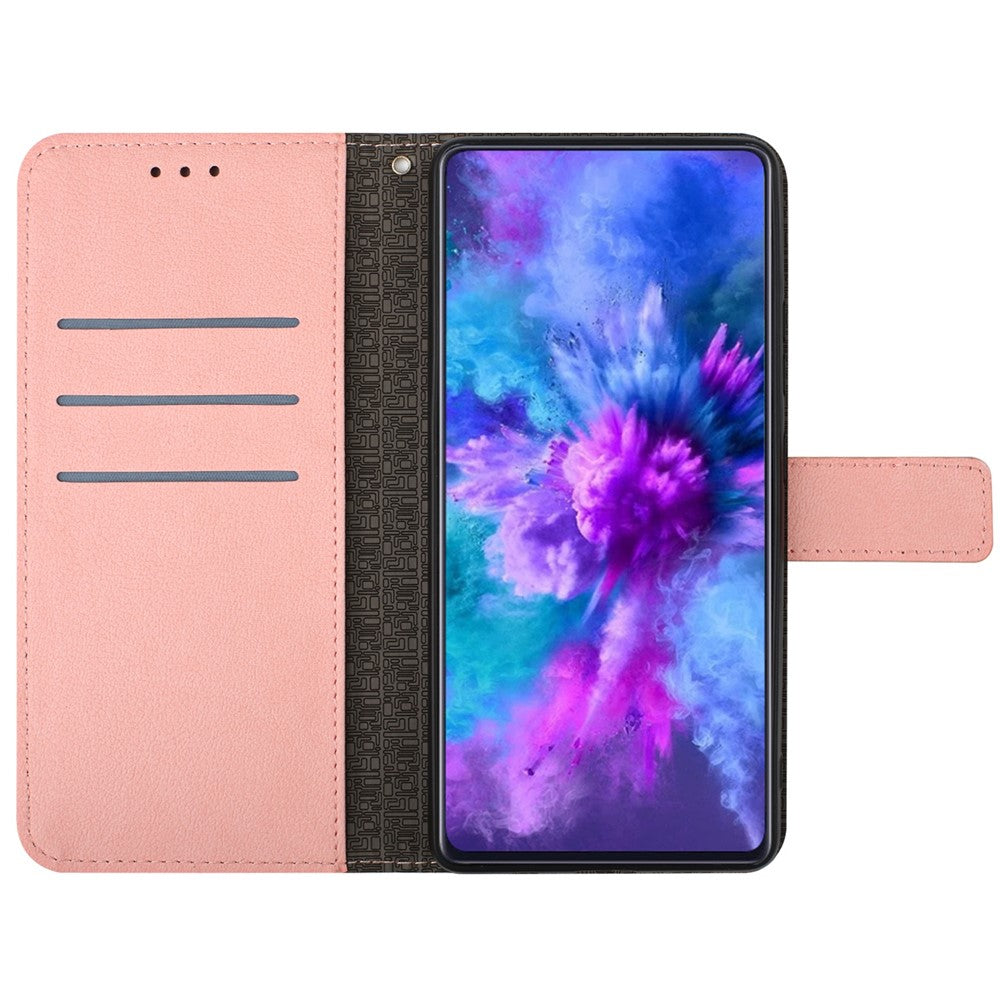 For Oppo Reno13 5G (Global) Wallet Phone Case Imprint PU Leather Flip Folio Cover