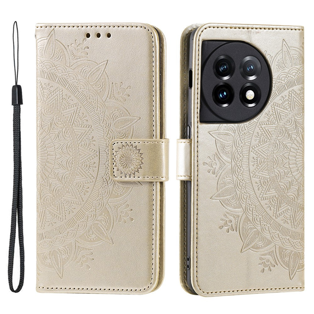 OnePlus 13R 5G stativfodral med tryckt totem PU-läder plånboksfodral