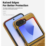 For Samsung Galaxy Z Flip7 FE 5G / Z Flip6 5G Magnetic Case with Folded Kickstand PC Silicone Leather Phone Back Cover
