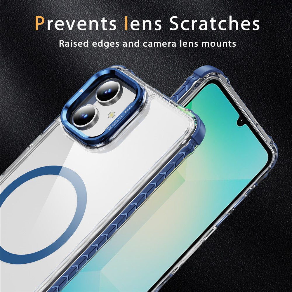 Samsung Galaxy A05 4G Genomskinligt mobilskal med Linsstativ Magnetiskt Skal