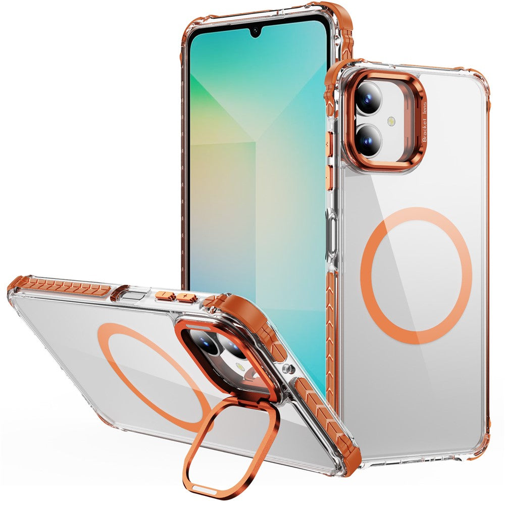 Samsung Galaxy A05 4G Genomskinligt mobilskal med Linsstativ Magnetiskt Skal
