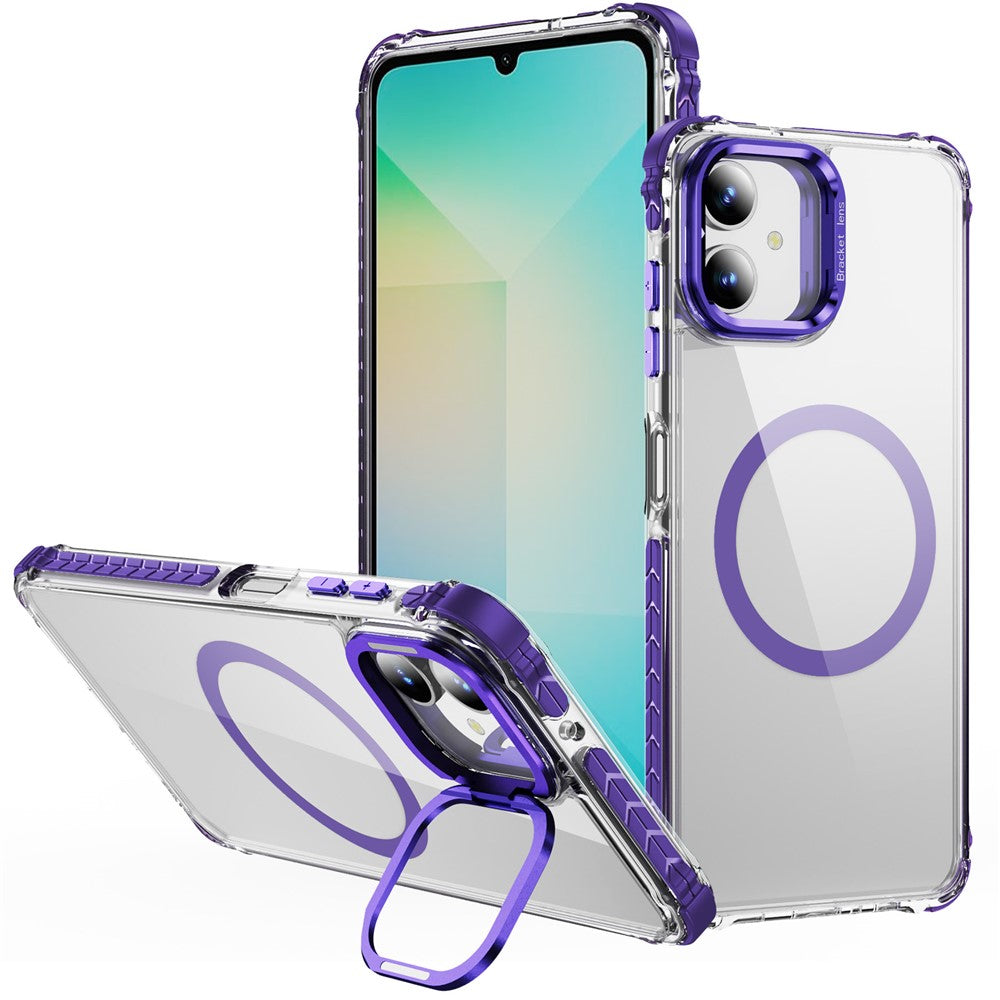 Samsung Galaxy A05 4G Genomskinligt mobilskal med Linsstativ Magnetiskt Skal