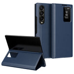 For Samsung Galaxy Z Fold4 5G Case Leather Phone Cover with View Window Card Slot