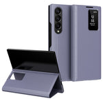 For Samsung Galaxy Z Fold4 5G Case Leather Phone Cover with View Window Card Slot