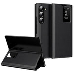 For Samsung Galaxy Z Fold5 5G Case with Card Holder Smart View Window Leather Phone Cover