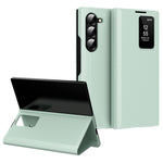 For Samsung Galaxy Z Fold5 5G Case with Card Holder Smart View Window Leather Phone Cover