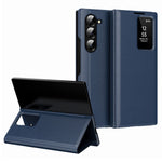 Til Samsung Galaxy Z Fold6 5G Etui med Kortlomme Smart View Vindue Læder Telefoncover