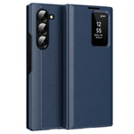 Til Samsung Galaxy Z Fold6 5G Etui med Kortlomme Smart View Vindue Læder Telefoncover