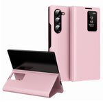 Til Samsung Galaxy Z Fold6 5G Etui med Kortlomme Smart View Vindue Læder Telefoncover