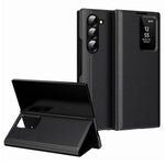 Til Samsung Galaxy Z Fold6 5G Etui med Kortlomme Smart View Vindue Læder Telefoncover