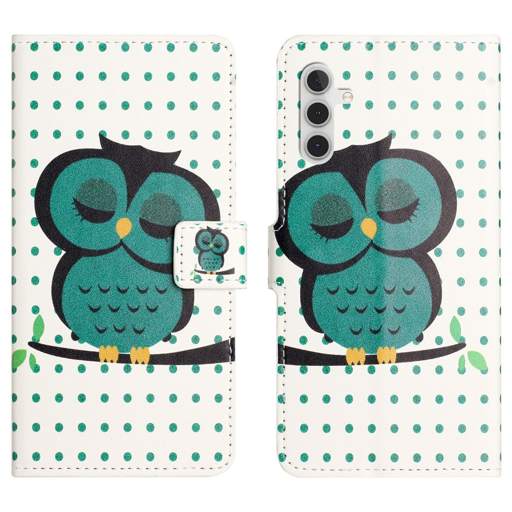 Til Samsung Galaxy A37 5G / A36 5G Etui Mønstertryk PU Læderpung Telefoncover