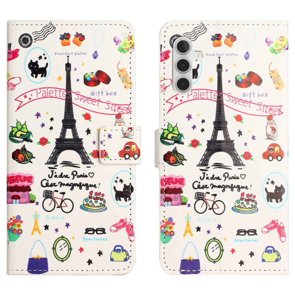 Til Samsung Galaxy A37 5G / A36 5G Etui Mønstertryk PU Læderpung Telefoncover