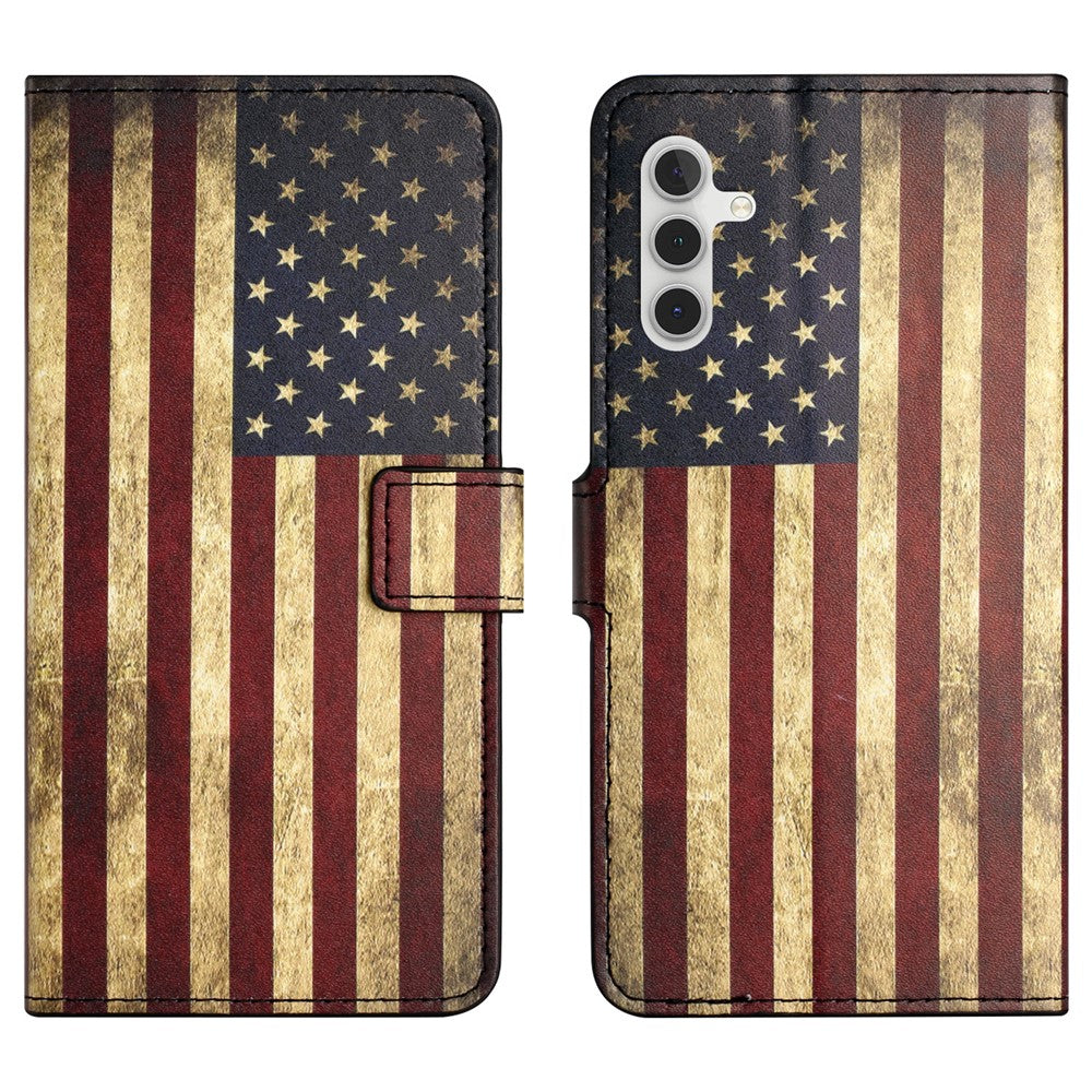 Til Samsung Galaxy A37 5G / A36 5G Etui Mønstertryk PU Læderpung Telefoncover