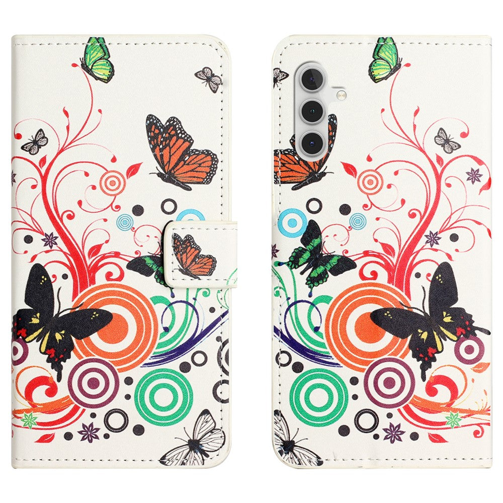 Til Samsung Galaxy A37 5G / A36 5G Etui Mønstertryk PU Læderpung Telefoncover