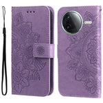 For Xiaomi Poco F7 Pro 5G / Redmi K80 5G Case Floral Pattern PU Leather Wallet Stand Phone Cover
