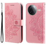 For Xiaomi Poco F7 Pro 5G / Redmi K80 5G Case Floral Pattern PU Leather Wallet Stand Phone Cover