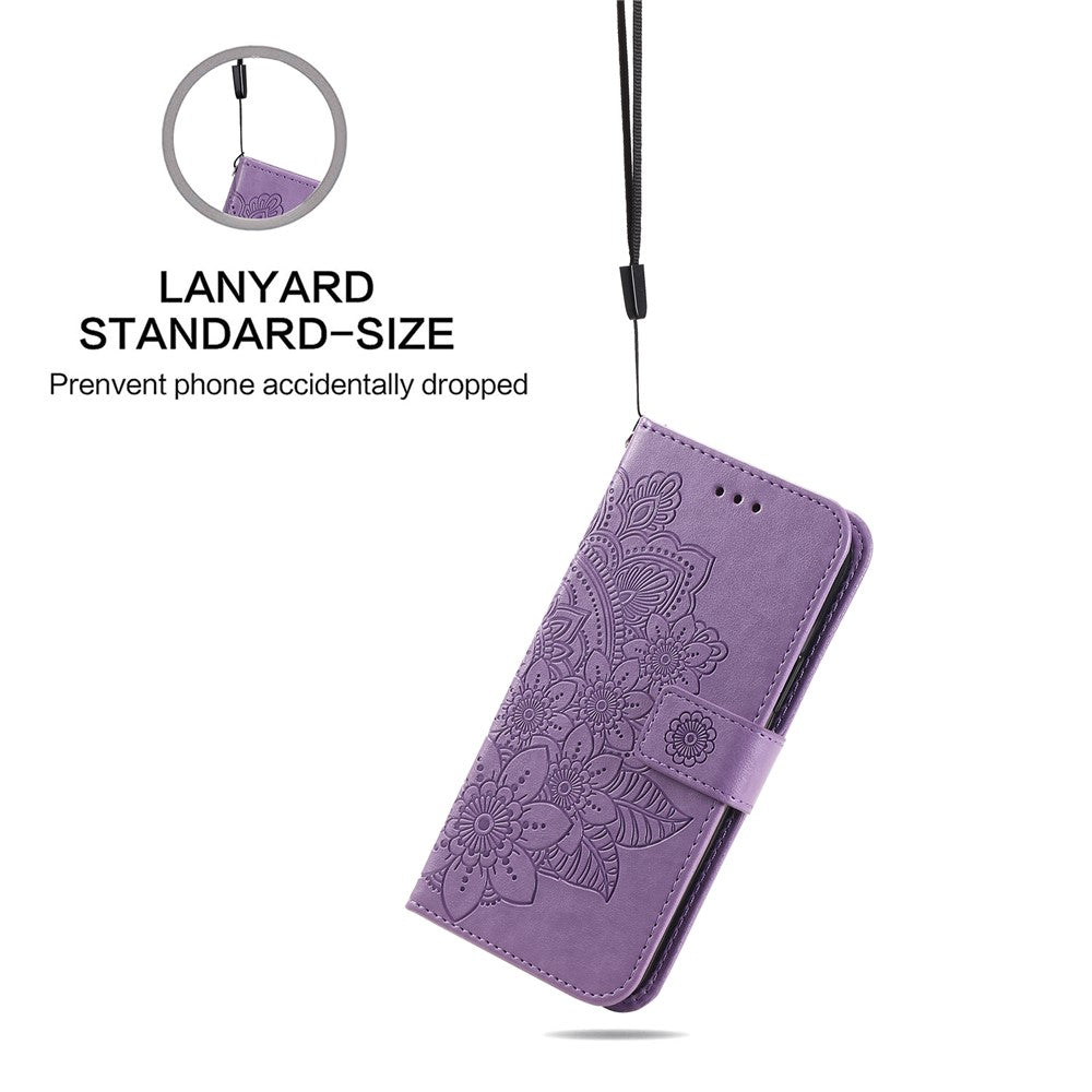 For Xiaomi Redmi Note 14 4G (163.25mm) Case Floral Pattern PU Leather Wallet Stand Phone Cover