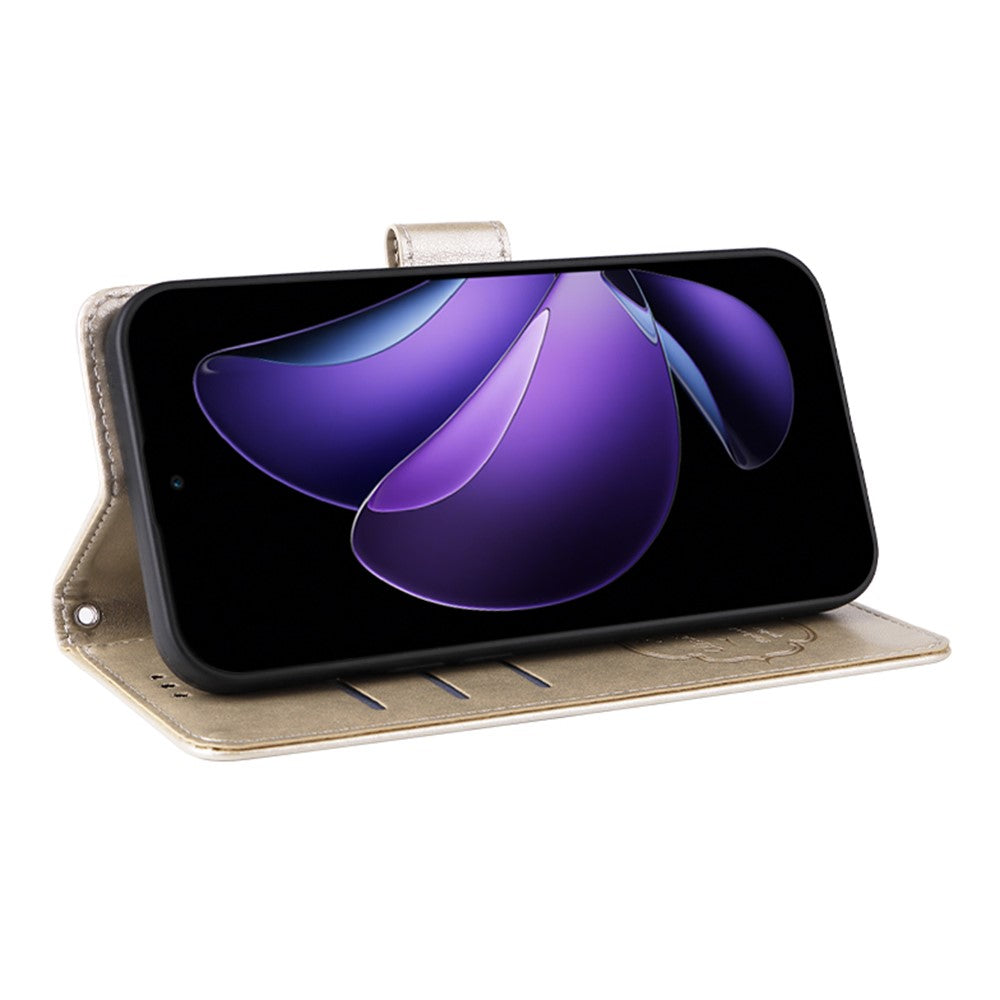 For Oppo Reno13 F 5G (Reno 13 FS 5G) / 4G Leather Case Butterfly Floral Imprint Wallet Stand Cover