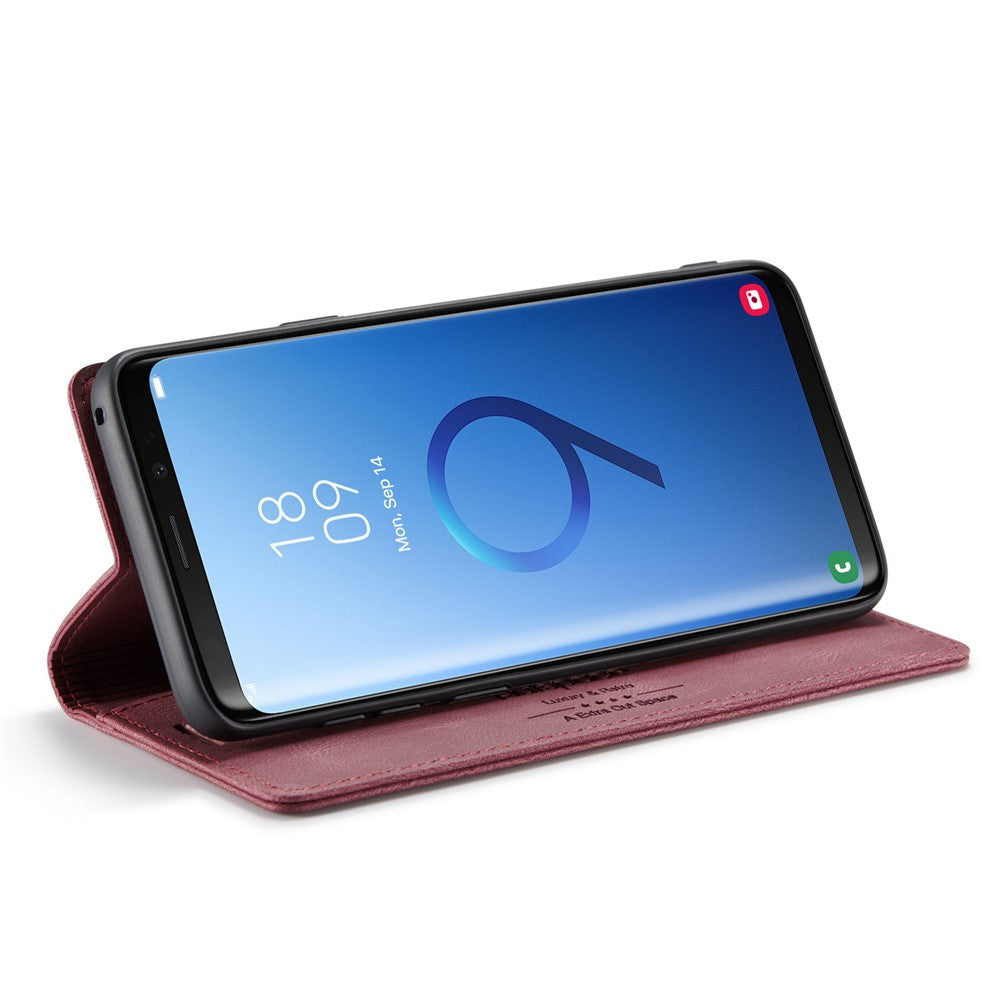 AUTSPACE For Samsung Galaxy S9 Wallet Case  A01 Leather Stand Cover with RFID Blocking Card Holder