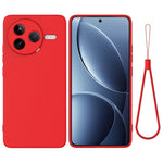 For Xiaomi Poco F7 Pro 5G / Redmi K80 5G Case Liquid Silicone Phone Back Cover with Hand Strap